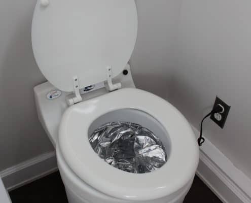 dry flush toilet