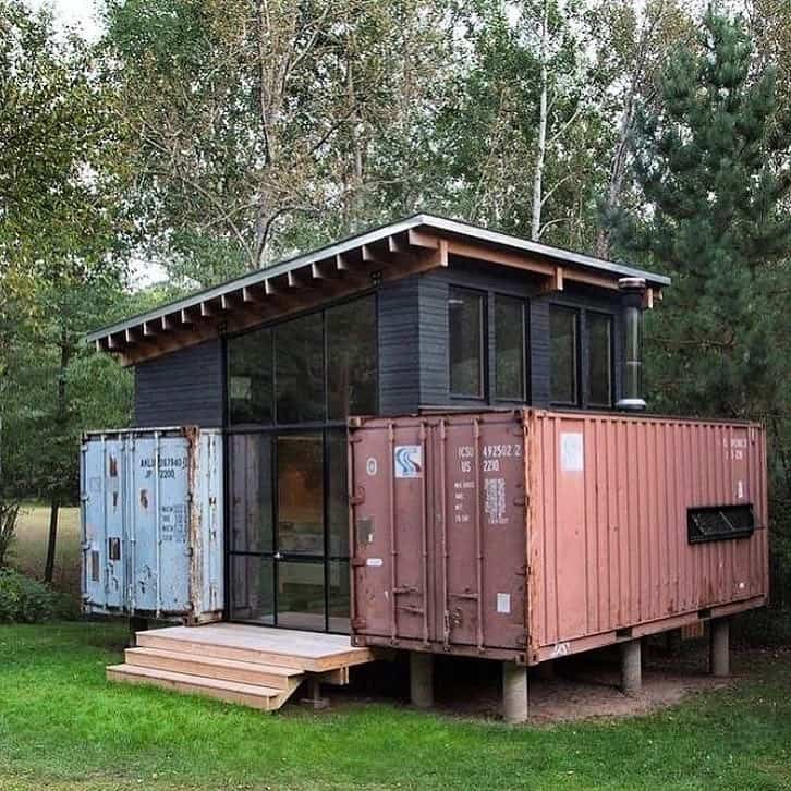shipping container tiny homes with great natural lighting