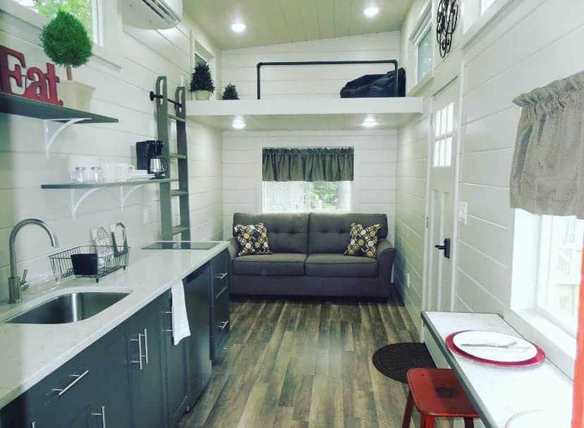 frac tiny house with kitchen bar