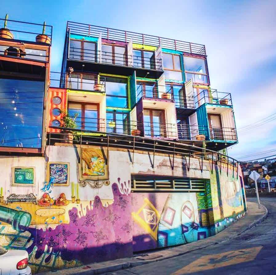 colorful container tiny home