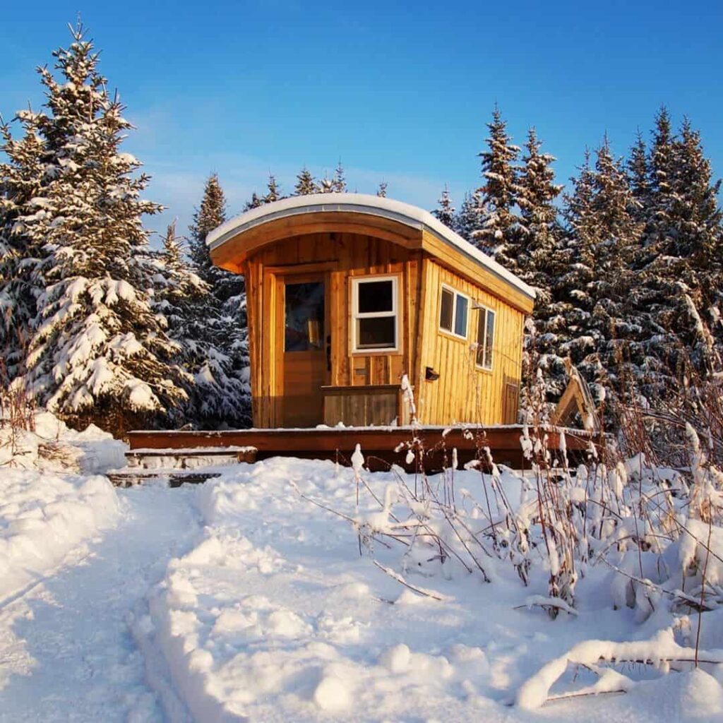 off grid tiny home in Alaska