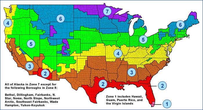 Insulation Climate Zones Map