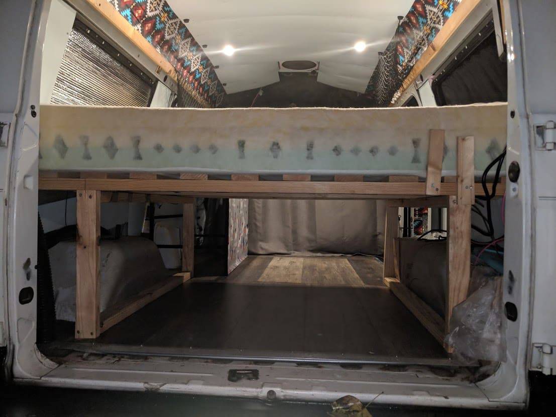 campervan bed and storage