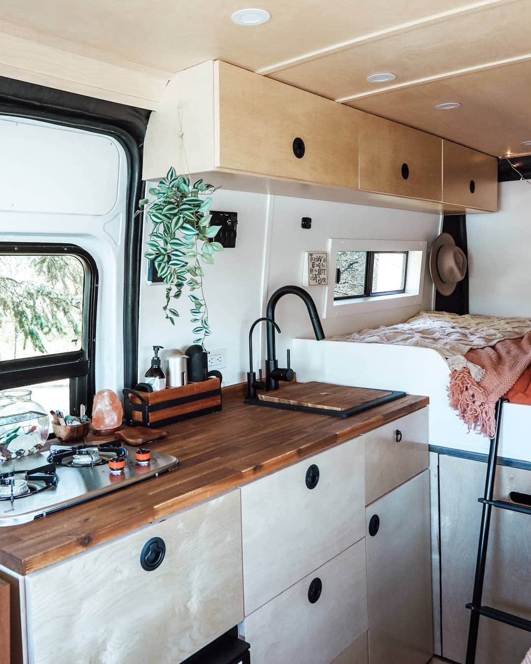 awesome campervan kitchen setup