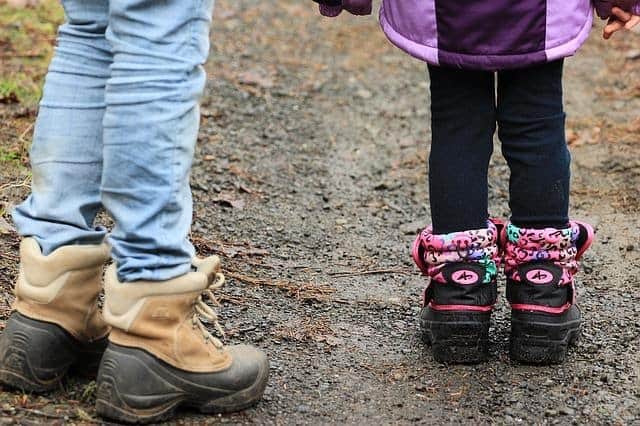 kids dressing for mushroom hunting in Michigan