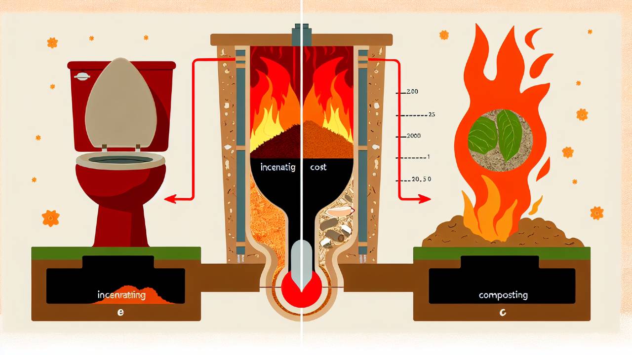 Comparison of incinerating and composting toilets
